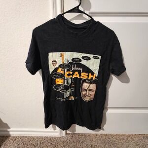 Johnny Cash Graphic Print T Shirt Mens Music Legend Rock and Roll